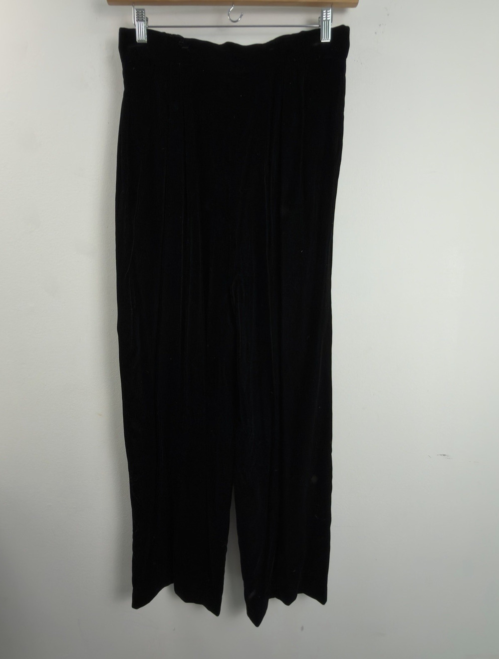 Susan Bristol Vintage Velvet Pleated Front Wide Leg Dress Pants Women's 14